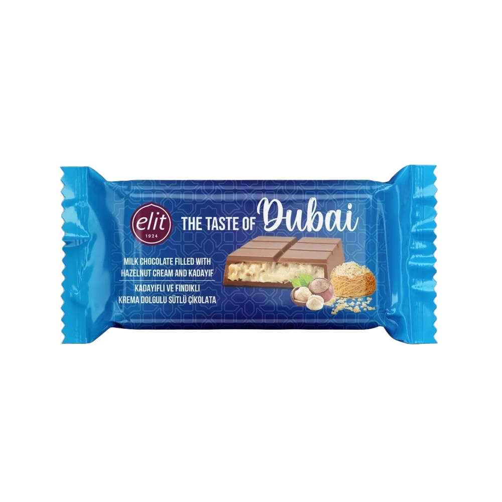 Élit Dubai chocolat au lait crème de noisettes et kadayif / 90g